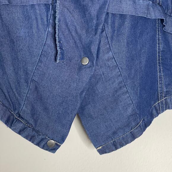 LIFE IN PROGRESS CHAMBRAY CROP JACKET SIZE S - Picture 7 of 12